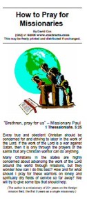 How to Pray for Missionaries